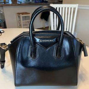 Givenchy Black Calfskin Leather Antigona Mini